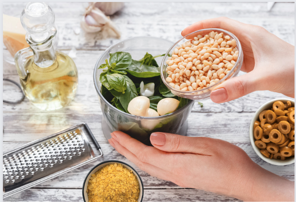 blend ingredients in a food processor